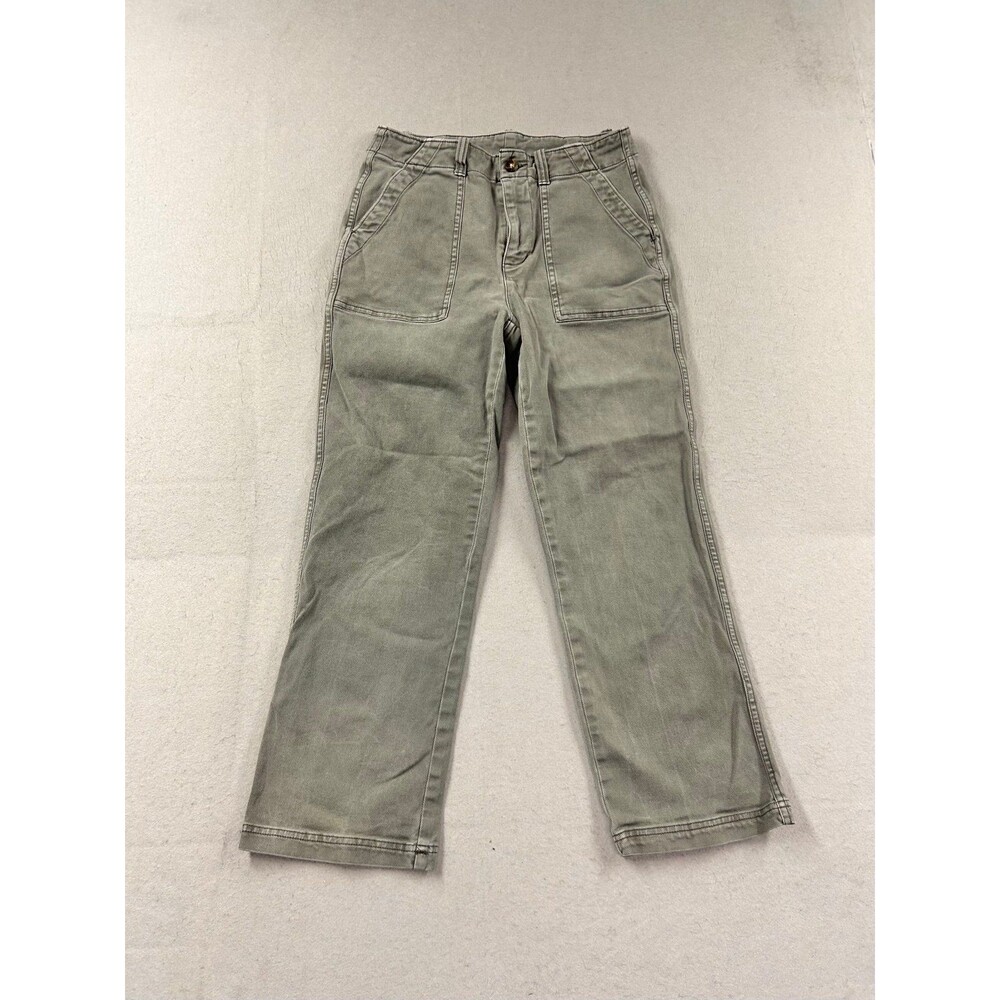 Faherty Women's Utility Pants Organic Cotton Size 27 Gray